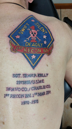 Explore tattoos of my sons names ideas, creative tattoo ideas in Sioux Falls, available at Alien & Co.