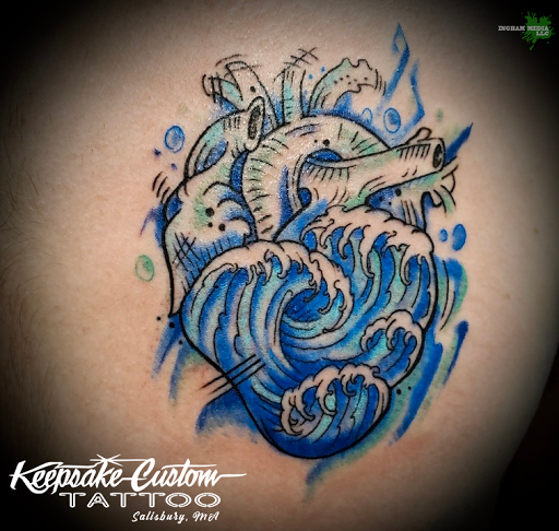 Explore baby yoda tattoo ideas, creative tattoo ideas in Salisbury, available at Keepsake Custom Tattoo & Body Piercing Laser Tattoo Removal