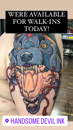 Explore black and grey realism tattoo ideas, creative tattoo ideas in Renton, available at Handsome Devil Ink