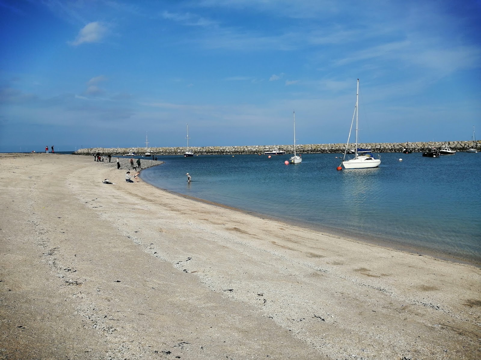 Zdjęcie Rhos-on-Sea beach z powierzchnią jasny piasek
