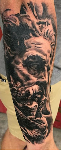 Explore aries tattoo ideas for men, creative tattoo ideas in Columbia, available at Black Widow Tattoo