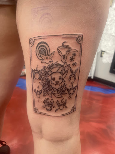 Explore carousel tattoo ideas, creative tattoo ideas in Sykesville, available at Red and Blue Tattoo