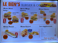 Restaurant Le Ben's à Colombes carte
