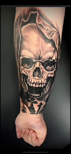 Explore terrifier tattoo ideas, creative tattoo ideas in Livingston, available at Bollywood tattoo studio