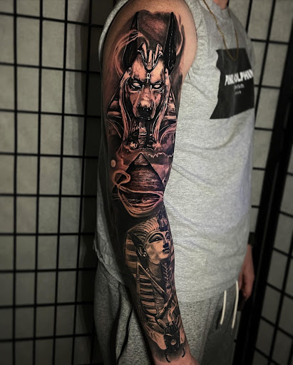 Explore chest tattoo ideas men, creative tattoo ideas in Hanford, available at Moth Art & Tattoo Collective