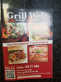 Menu / carte de Grill Welt Duisburg à Duisburg