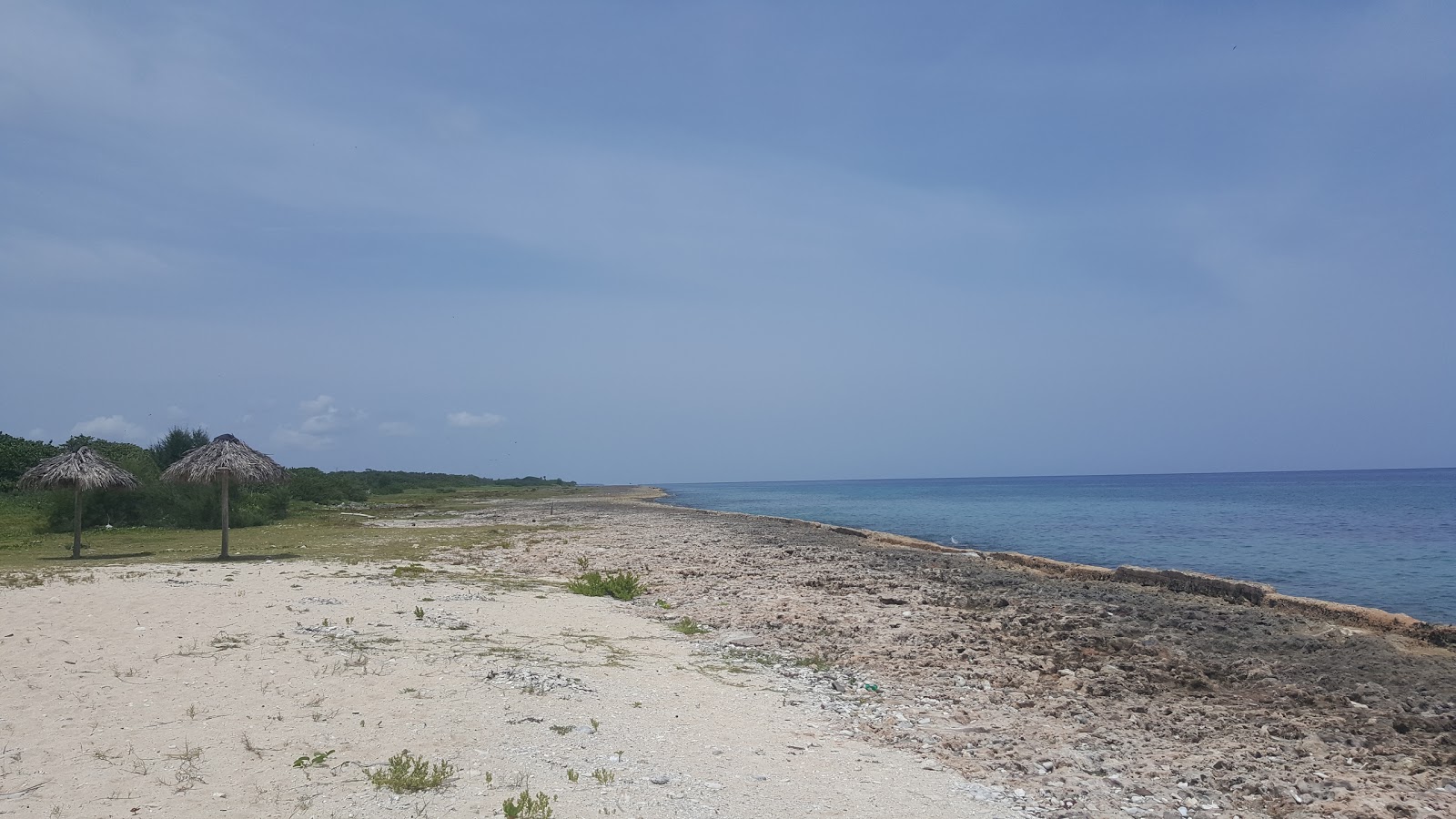Coral beach的照片 带有碧绿色纯水表面