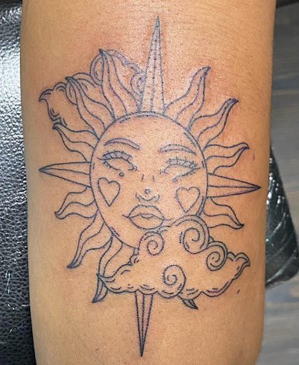 Explore august birth flower tattoo ideas, creative tattoo ideas in Mckinney, available at Borrowed Time Fine Art Gallery Tattoo Shop