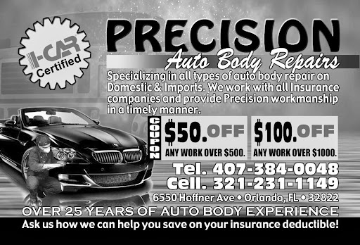 Auto Body Shop «Precision Auto Body», reviews and photos, 6550 Hoffner Ave, Orlando, FL 32822, USA