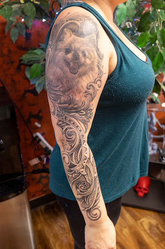 Explore dotwork tattoo ideas, creative tattoo ideas in Des Moines, available at Skin Kitchen Tattoo