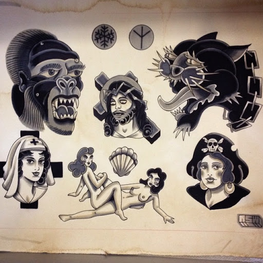 Explore thigh tattoos ideas, creative tattoo ideas in Dekalb, available at Proton Tattoo