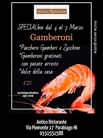 Carte du Antico Ristorante à Parabiago