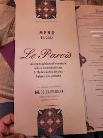 Le Parvis à Amboise menu