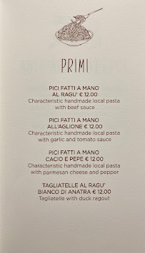 Menu / carte de Esperia ristorante pizzeria à Sarteano