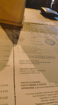 Le caveau à Acireale menu
