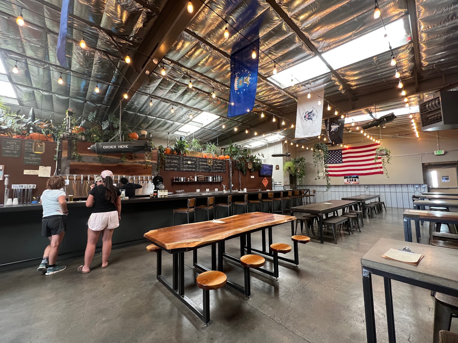 A row of beer taps