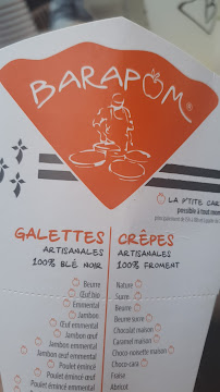 Crêperie Barapom Quimper à Quimper menu