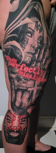 Explore bridge tattoo ideas, creative tattoo ideas in Columbia, available at Black Widow Tattoo