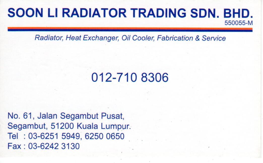 Soon Li Radiator & Trading Sdn Bhd