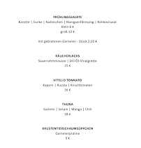 Menu / carte de Pauls Restaurant à Wangen im Allgäu