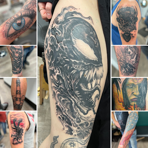 Explore small neck tattoo ideas, creative tattoo ideas in Ithaca, available at Kingdom Tattoo Company
