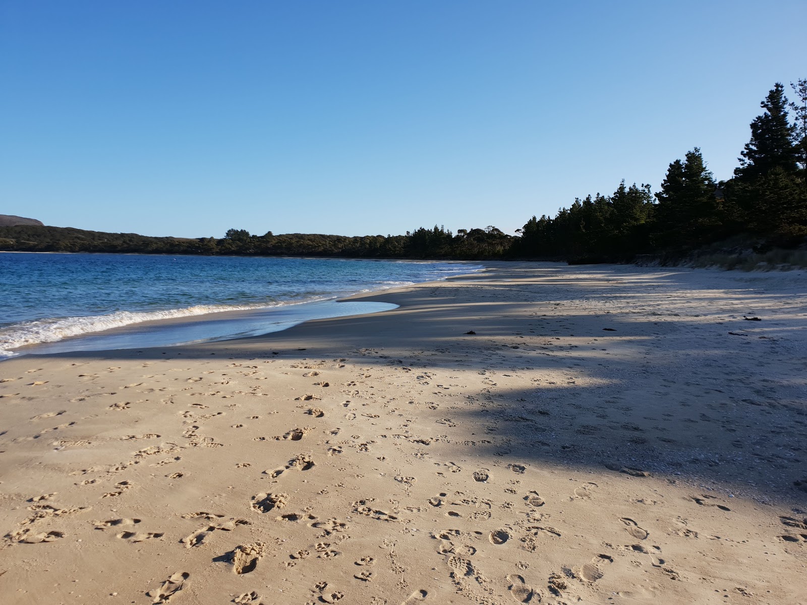 Valokuva Safety Cove Beachista. pinnalla turkoosi puhdas vesi:n kanssa