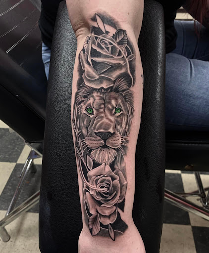 Explore inner arm cover up tattoo ideas, creative tattoo ideas in Peru, available at Fade To Black Tattoo Studio