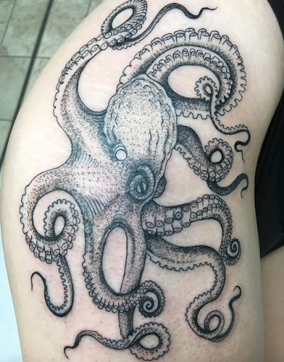 Explore tattoo matching ideas, creative tattoo ideas in Arlington, available at Lady Octopus Tattoos