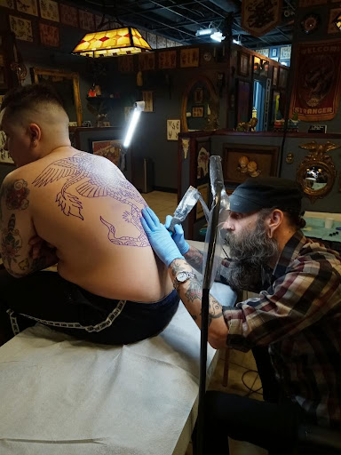 Explore black and grey tattoos sleeves ideas, creative tattoo ideas in Tulsa, available at Electric Gnome Tattoo