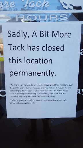 Tack Shop «A Bit More Tack», reviews and photos, 334 N Main St, York New Salem, PA 17371, USA