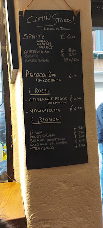 Camin Storto à Venice menu