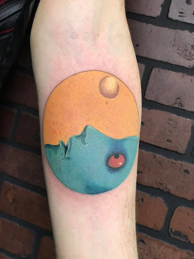 Explore pitbull tattoo ideas, creative tattoo ideas in Powell, available at Against All Odds Tattoos and Piercings