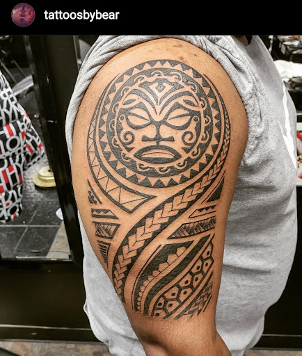 Explore cemetery tattoo ideas, creative tattoo ideas in Chicago, available at Lucky Devil Tattoo and Piercings