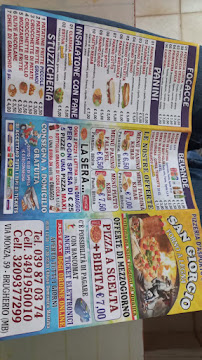 Carte du Pizzeria San Giorgio à Brugherio