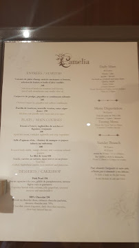 Restaurant français Camelia à Paris - menu / carte