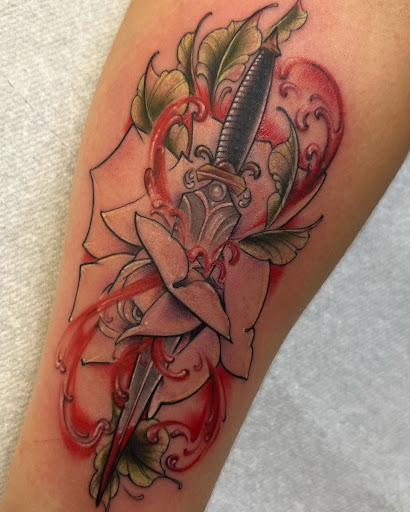 Explore pet memorial tattoo ideas, creative tattoo ideas in Redmond, available at Four Flames Tattoo Studio