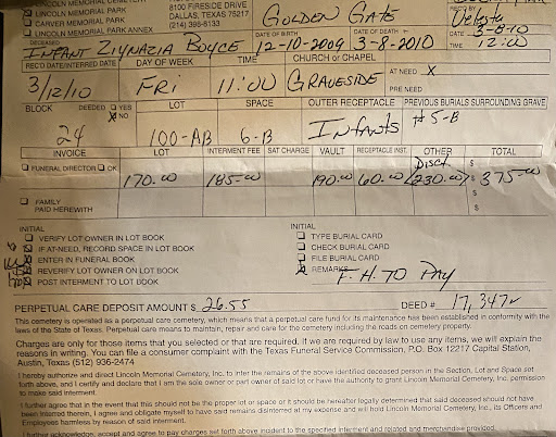 Funeral Home «Lincoln Funeral Home», reviews and photos, 8100 Fireside Dr, Dallas, TX 75217, USA