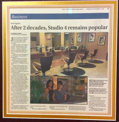 Hair Salon «Studio 4 Hair Salon, Barrington IL., 60010», reviews and photos, 120 S Lageshulte St, Barrington, IL 60010, USA