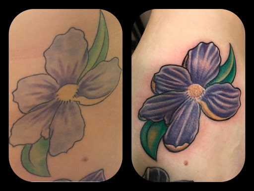 Explore lavender tattoo ideas, creative tattoo ideas in Copperas Cove, available at Black Moon Tattoo Company