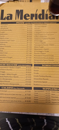 Pizzeria Pizzeria la Meridiana Macerone à Cesena (la carte)