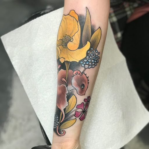 Explore womens chest tattoo ideas, creative tattoo ideas in Tallmadge, available at Killjoy tattoo