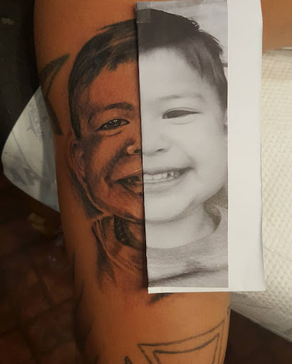 Explore monster hunter tattoo ideas, creative tattoo ideas in San Antonio, available at Pleasant Dreams Co Tattoo Studio llc