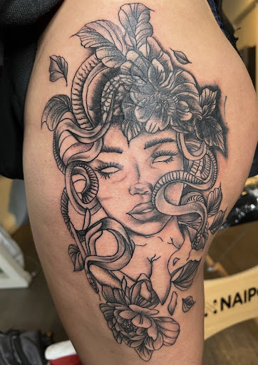 Explore universe tattoo ideas, creative tattoo ideas in Downey, available at Superior Ink Tattoo and Piercings