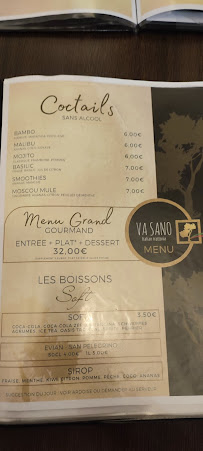 VA SANO - Italian trattoria à Chelles menu