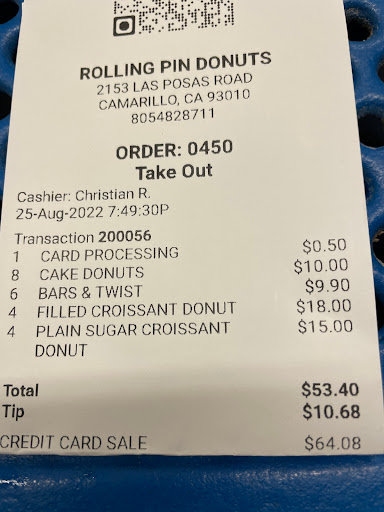 Donut Shop «Rolling Pin Donuts», reviews and photos, 2153 Las Posas Rd, Camarillo, CA 93010, USA