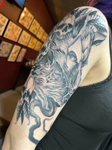 Explore angel and demon tattoo ideas, creative tattoo ideas in Wharton, available at Executioner Tattoo