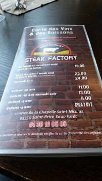 Steak factory à Saint-Brice-sous-Forêt carte