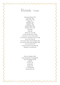 Carte du Ristorante Tre Pepi à Florence