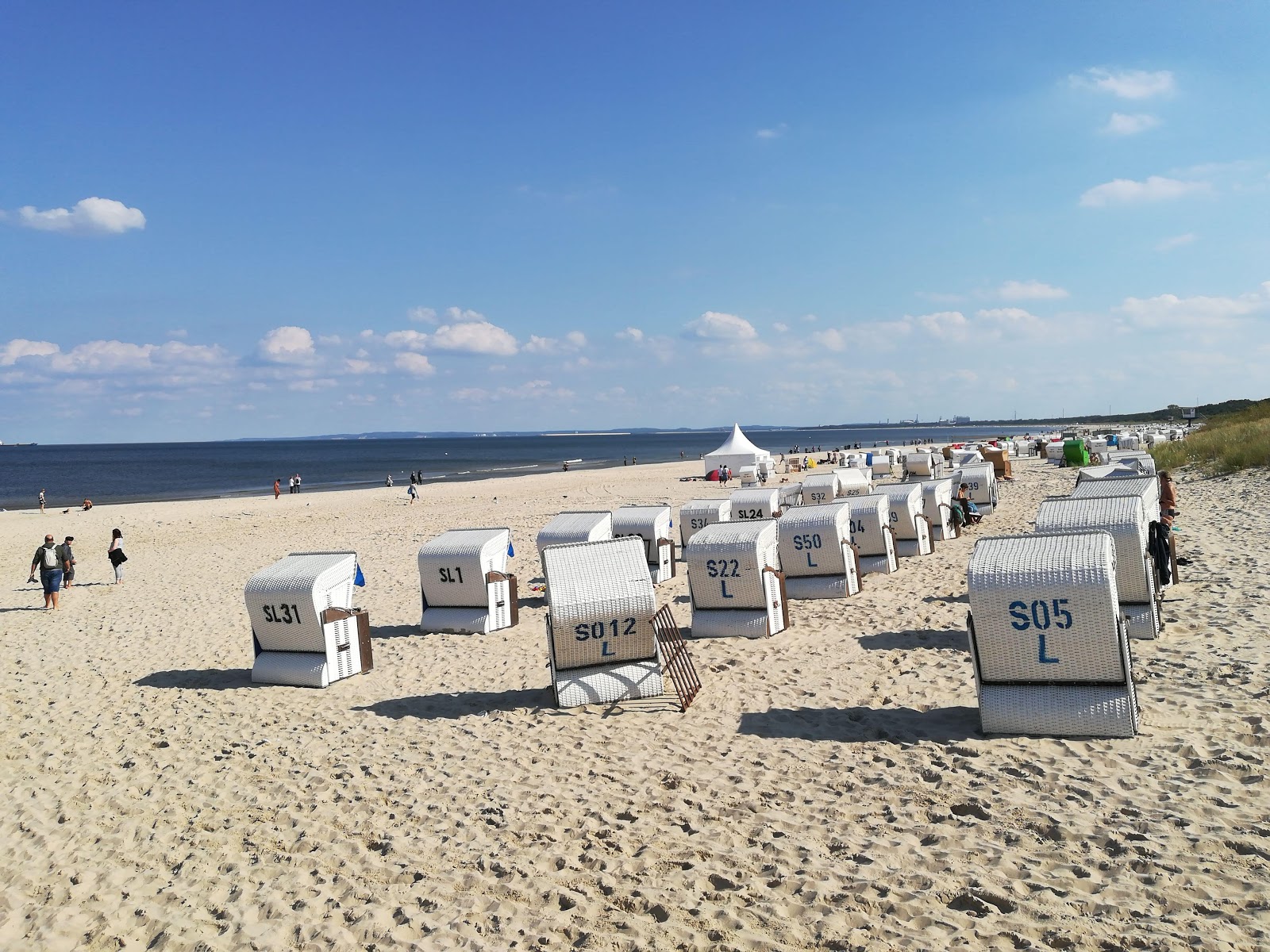 Foto di Ahlbeck Strand con una superficie del sabbia beige