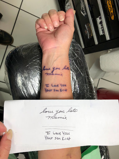 Explore girlfriend name tattoo ideas, creative tattoo ideas in Conway, available at Psycho Ink tattoos